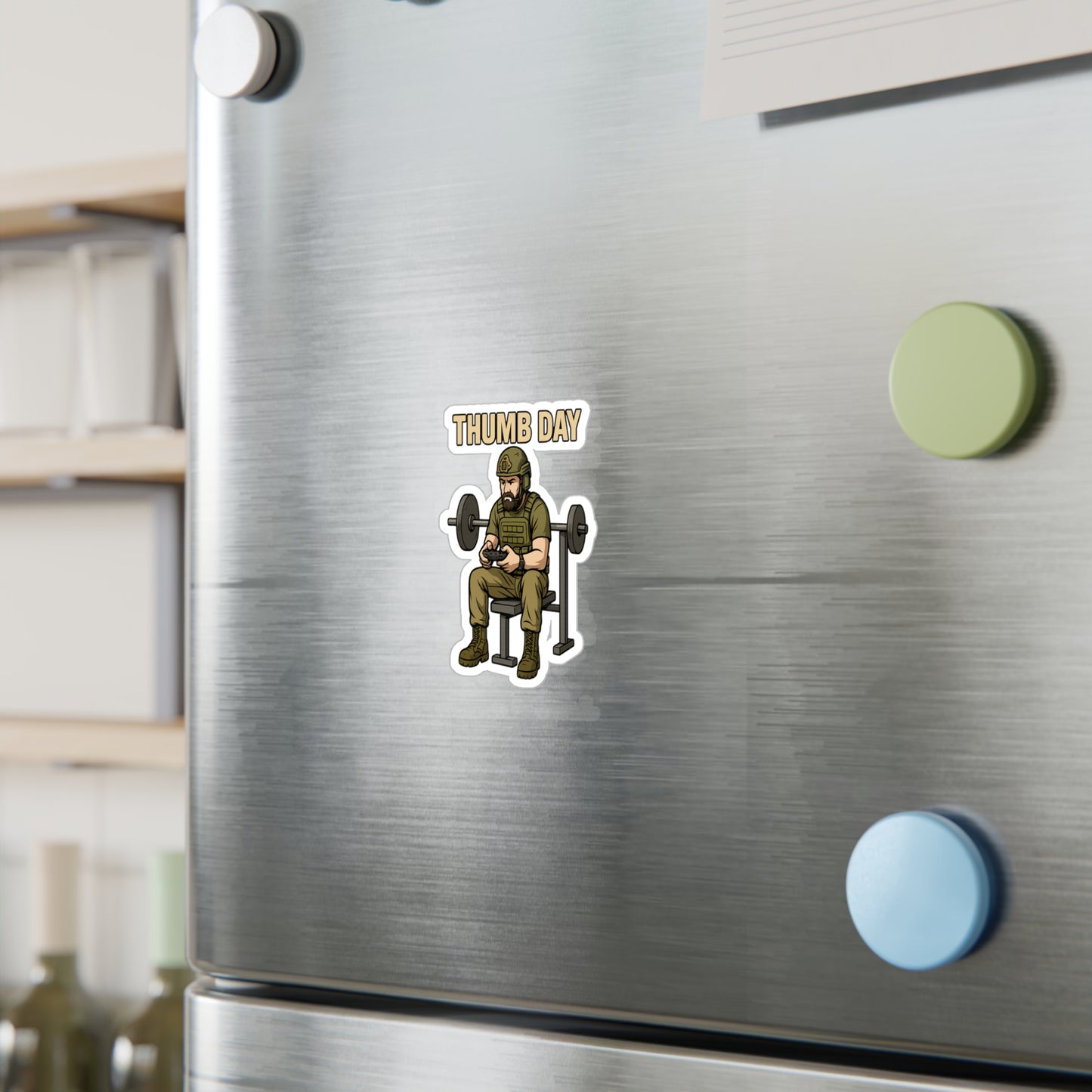 Thumb Day Kiss-Cut Vinyl Decals – Perfect for Fitness Enthusiasts