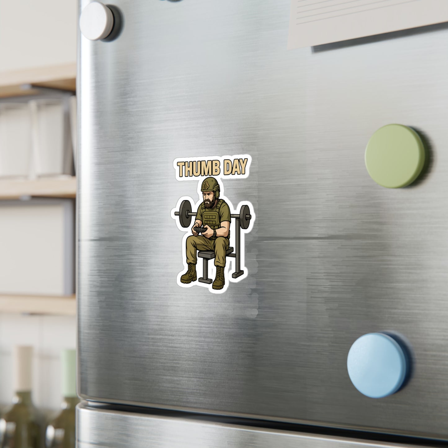 Thumb Day Kiss-Cut Vinyl Decals – Perfect for Fitness Enthusiasts