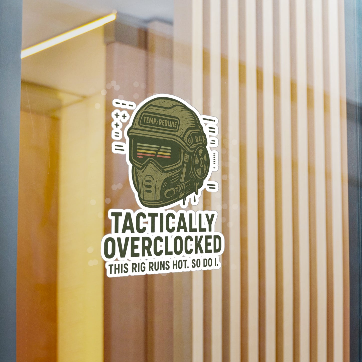 Tactically Overclocked Vinyl Decal - Gamer Style Sticker for Tech Enthusiasts
