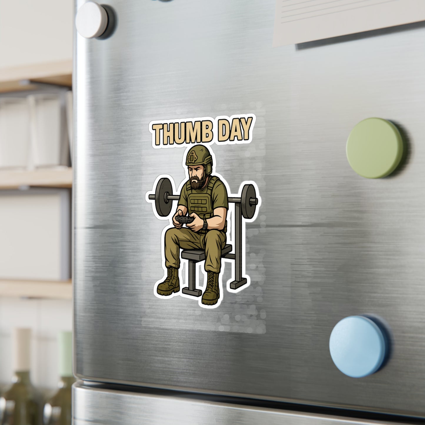 Thumb Day Kiss-Cut Vinyl Decals – Perfect for Fitness Enthusiasts
