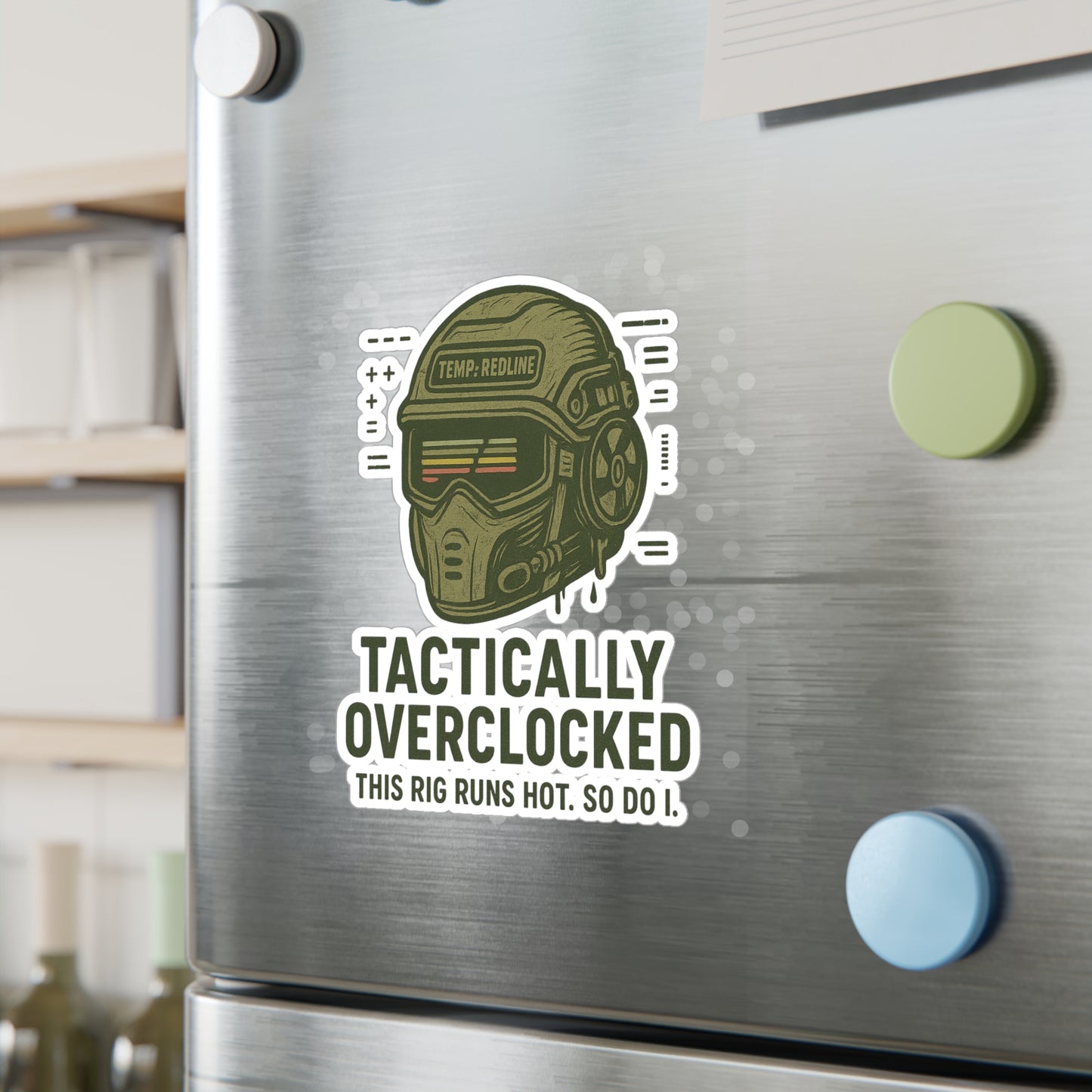 Tactically Overclocked Vinyl Decal - Gamer Style Sticker for Tech Enthusiasts
