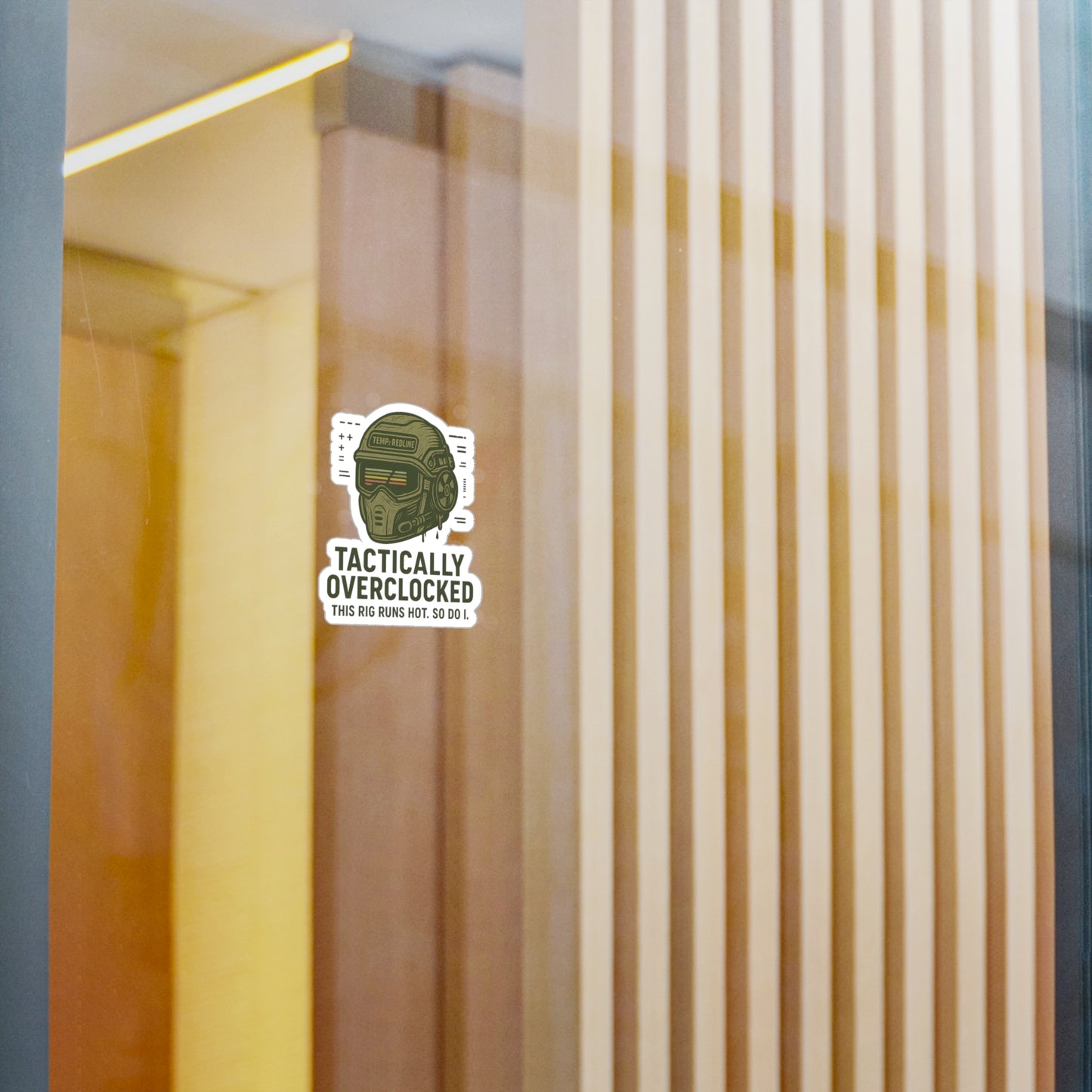 Tactically Overclocked Vinyl Decal - Gamer Style Sticker for Tech Enthusiasts