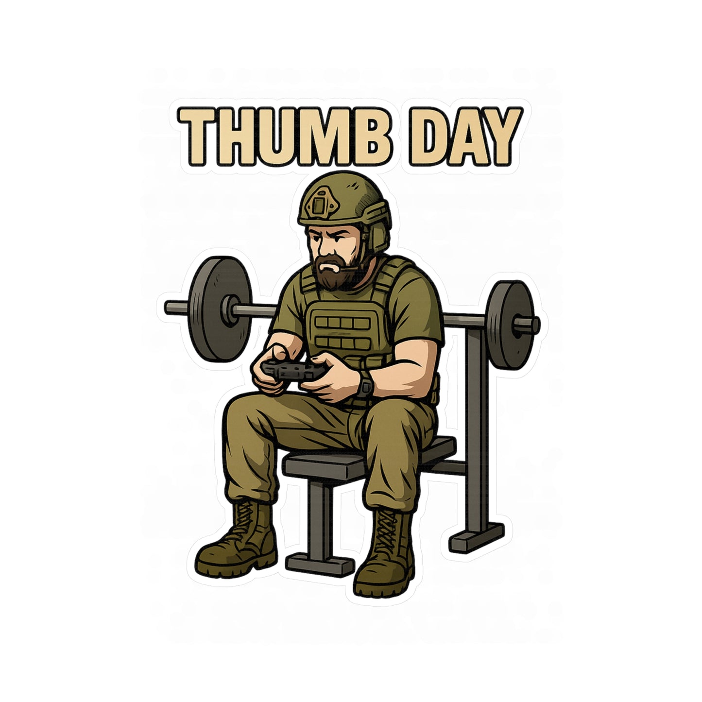 Thumb Day Kiss-Cut Vinyl Decals – Perfect for Fitness Enthusiasts