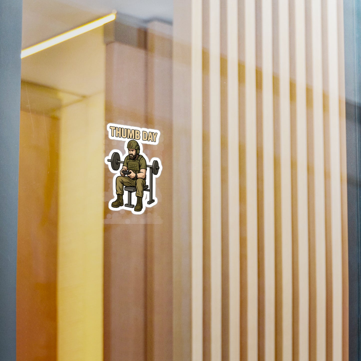 Thumb Day Kiss-Cut Vinyl Decals – Perfect for Fitness Enthusiasts