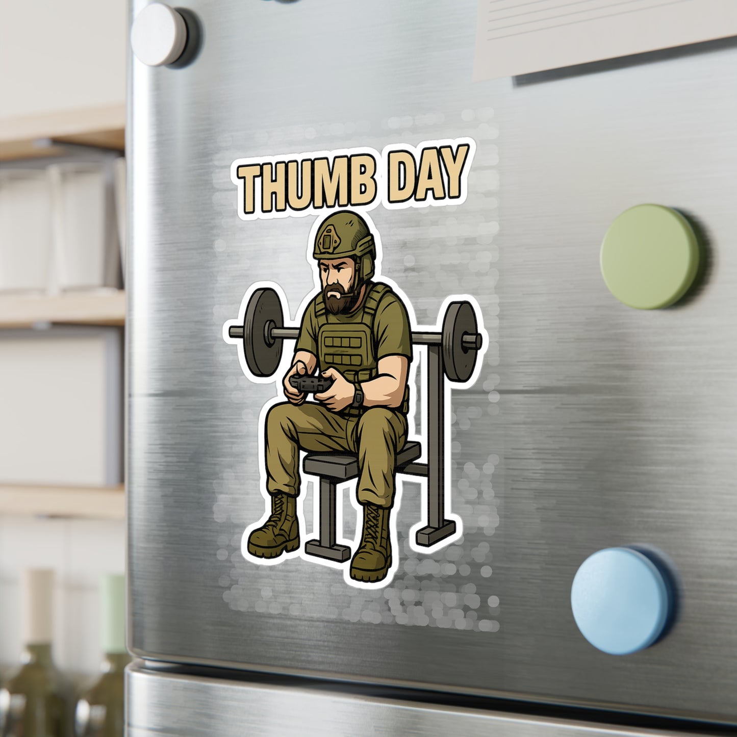 Thumb Day Kiss-Cut Vinyl Decals – Perfect for Fitness Enthusiasts