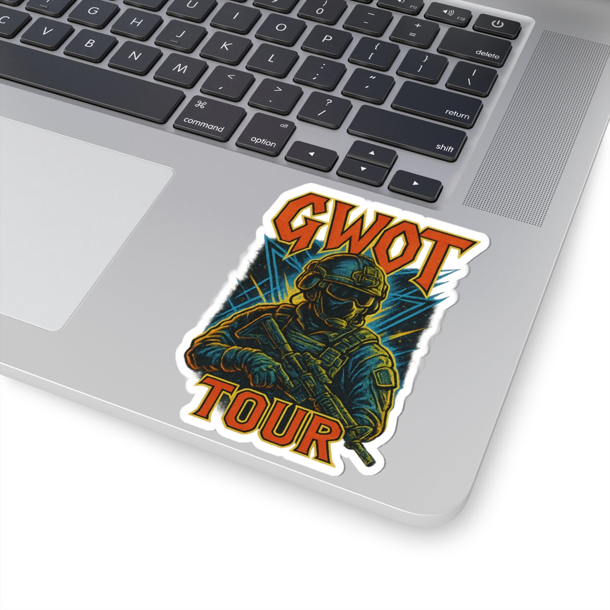 GWOT Tour Kiss-Cut Stickers - Tactical Military Decor for Laptop & Gear