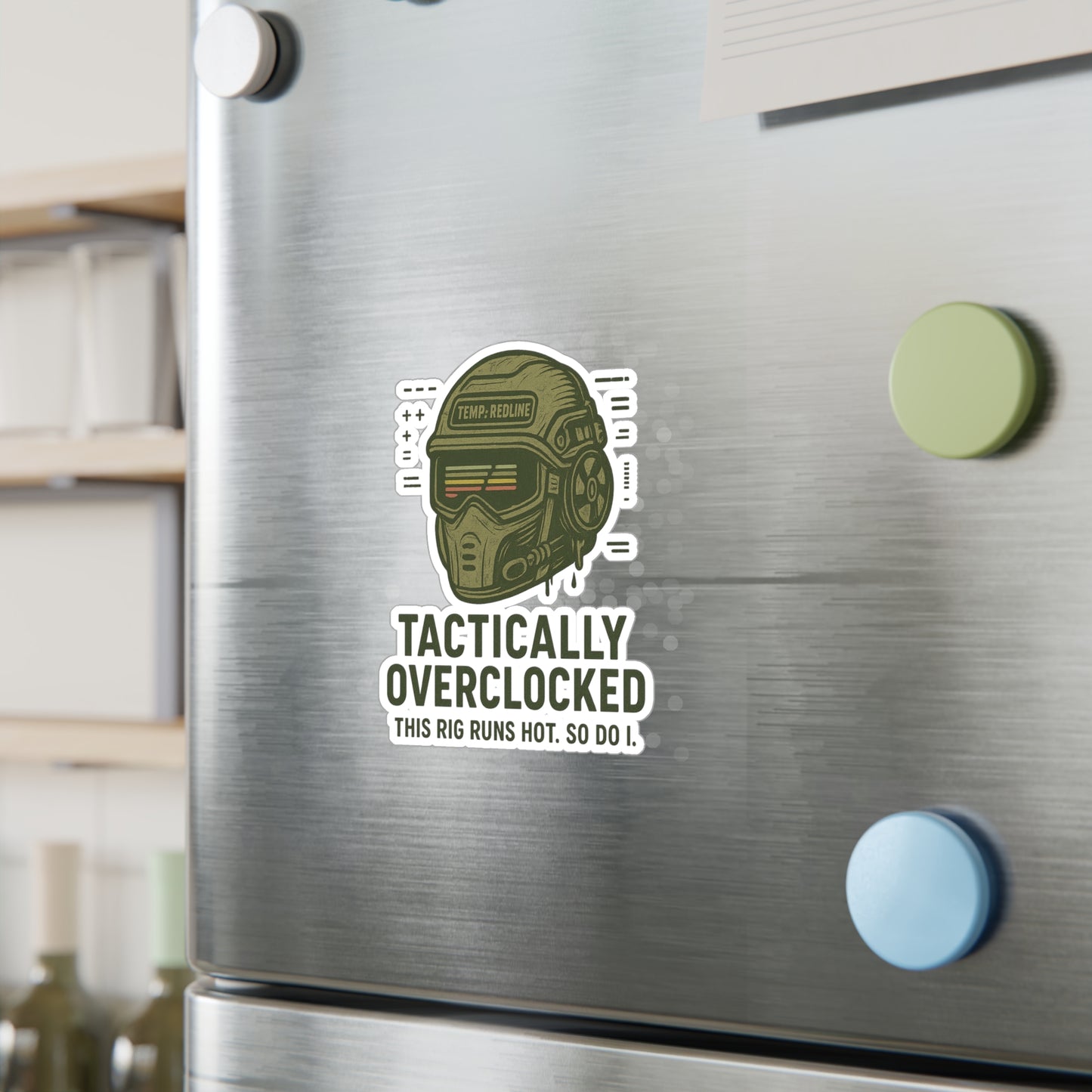 Tactically Overclocked Vinyl Decal - Gamer Style Sticker for Tech Enthusiasts