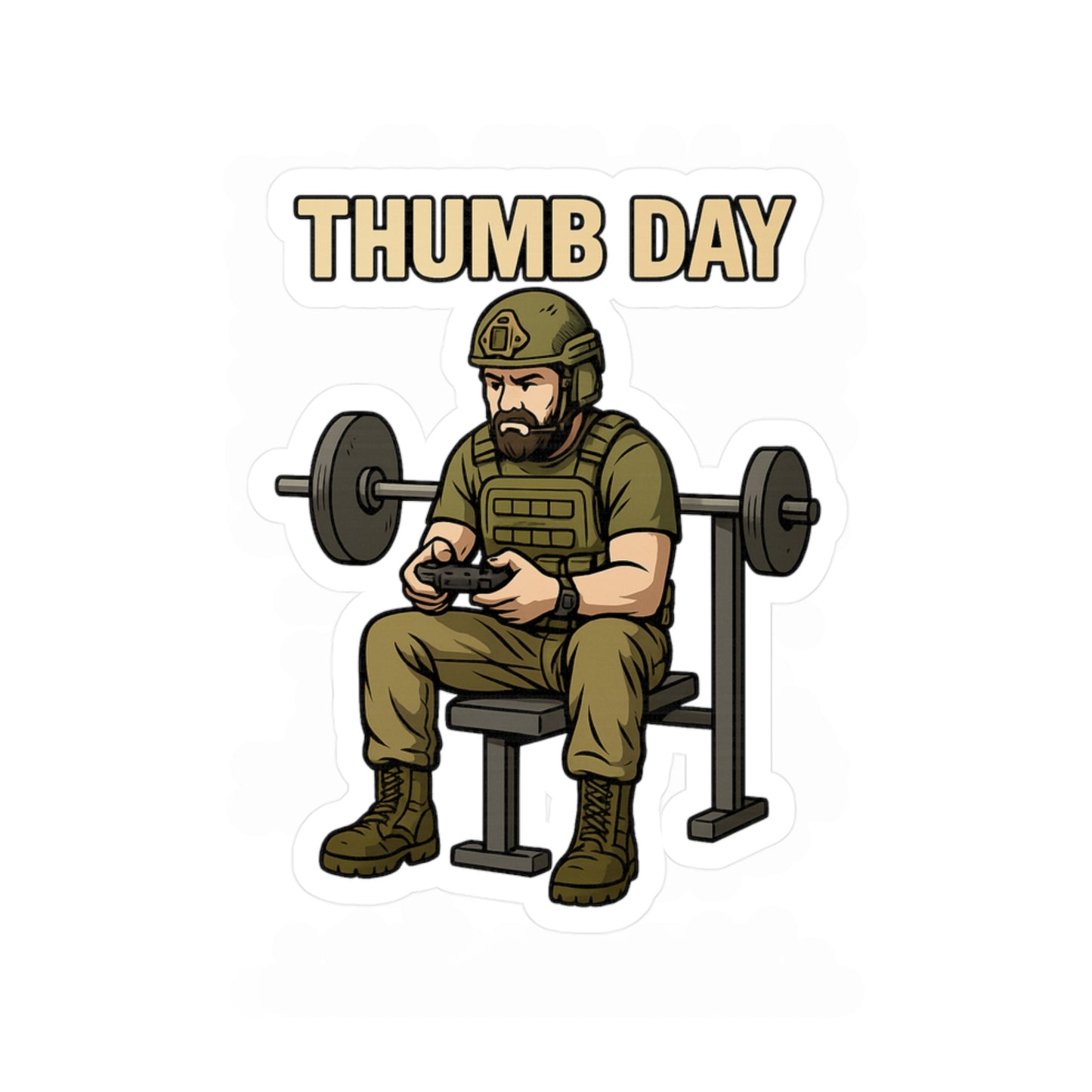 Thumb Day Kiss-Cut Vinyl Decals – Perfect for Fitness Enthusiasts