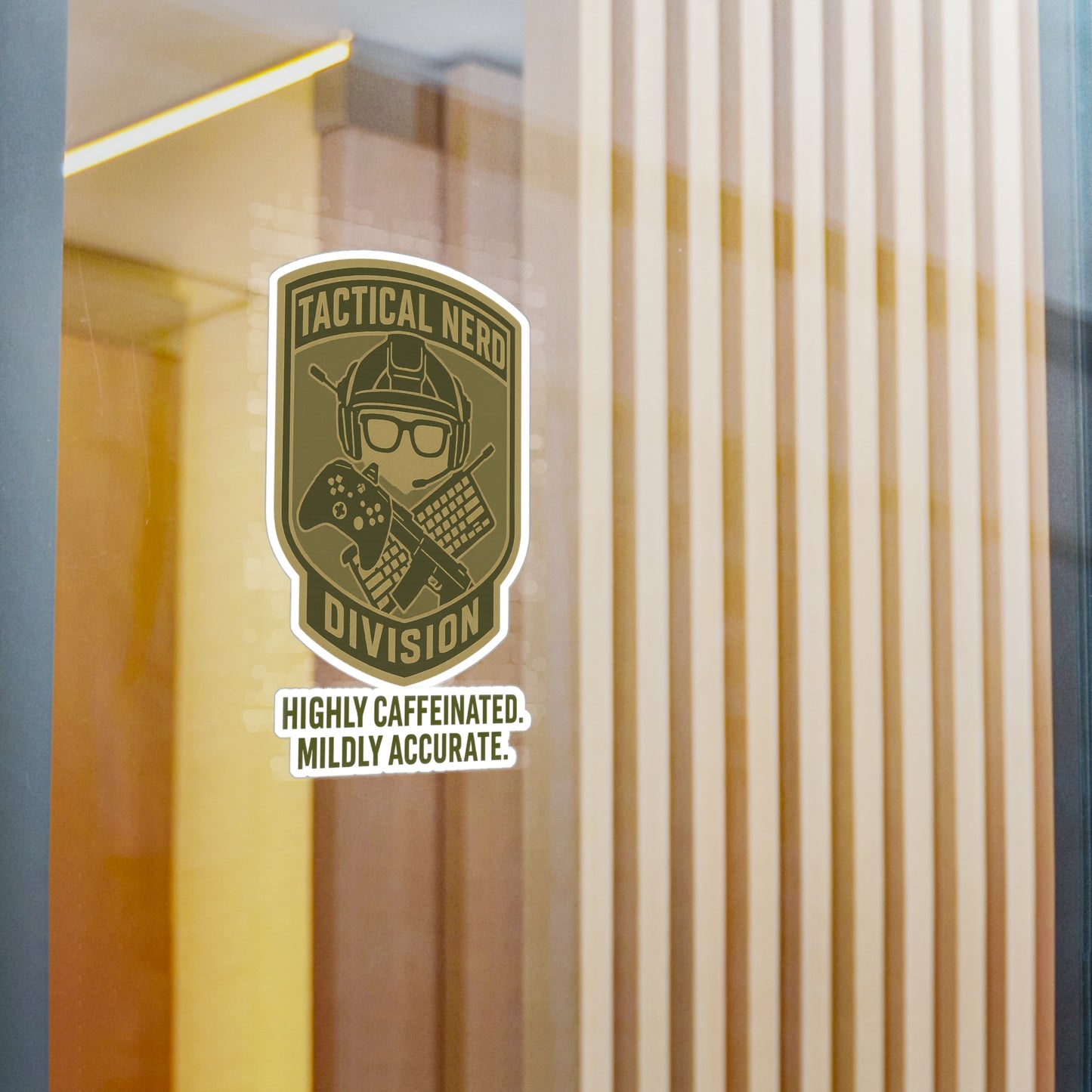 Tactical Nerd Kiss-Cut Vinyl Decals - Highly Caffeinated & Mildly Accurate
