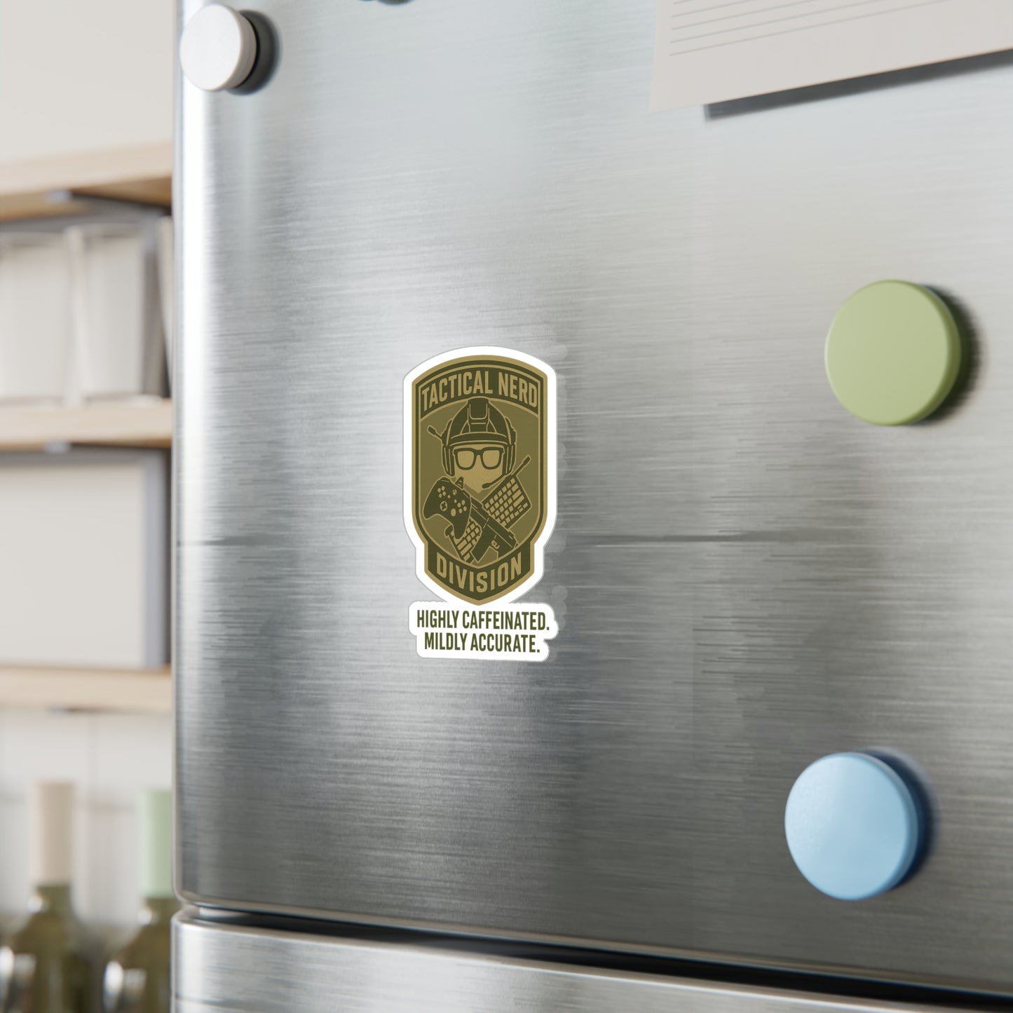 Tactical Nerd Kiss-Cut Vinyl Decals - Highly Caffeinated & Mildly Accurate