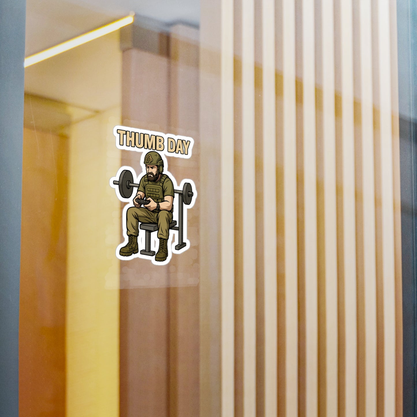 Thumb Day Kiss-Cut Vinyl Decals – Perfect for Fitness Enthusiasts