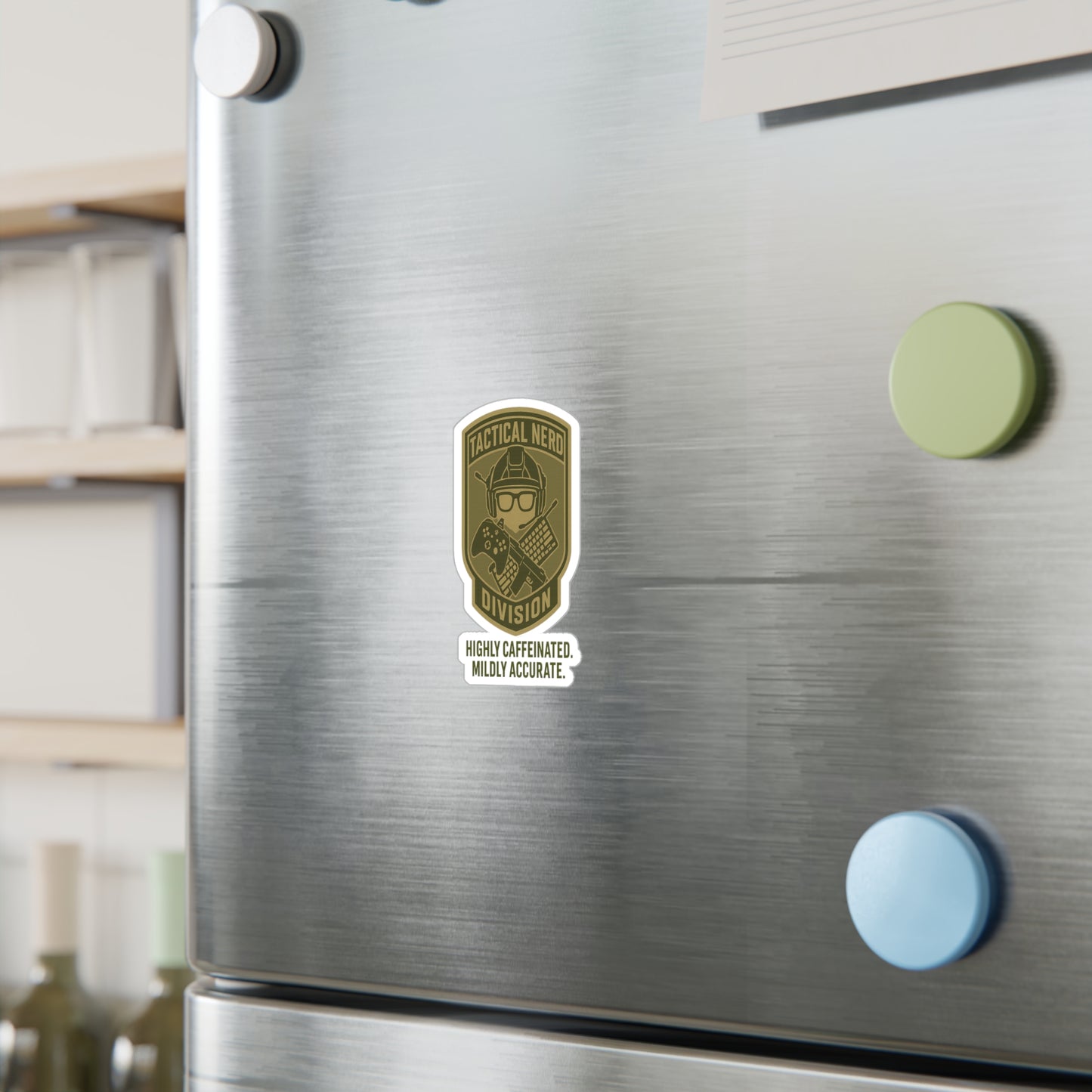 Tactical Nerd Kiss-Cut Vinyl Decals - Highly Caffeinated & Mildly Accurate
