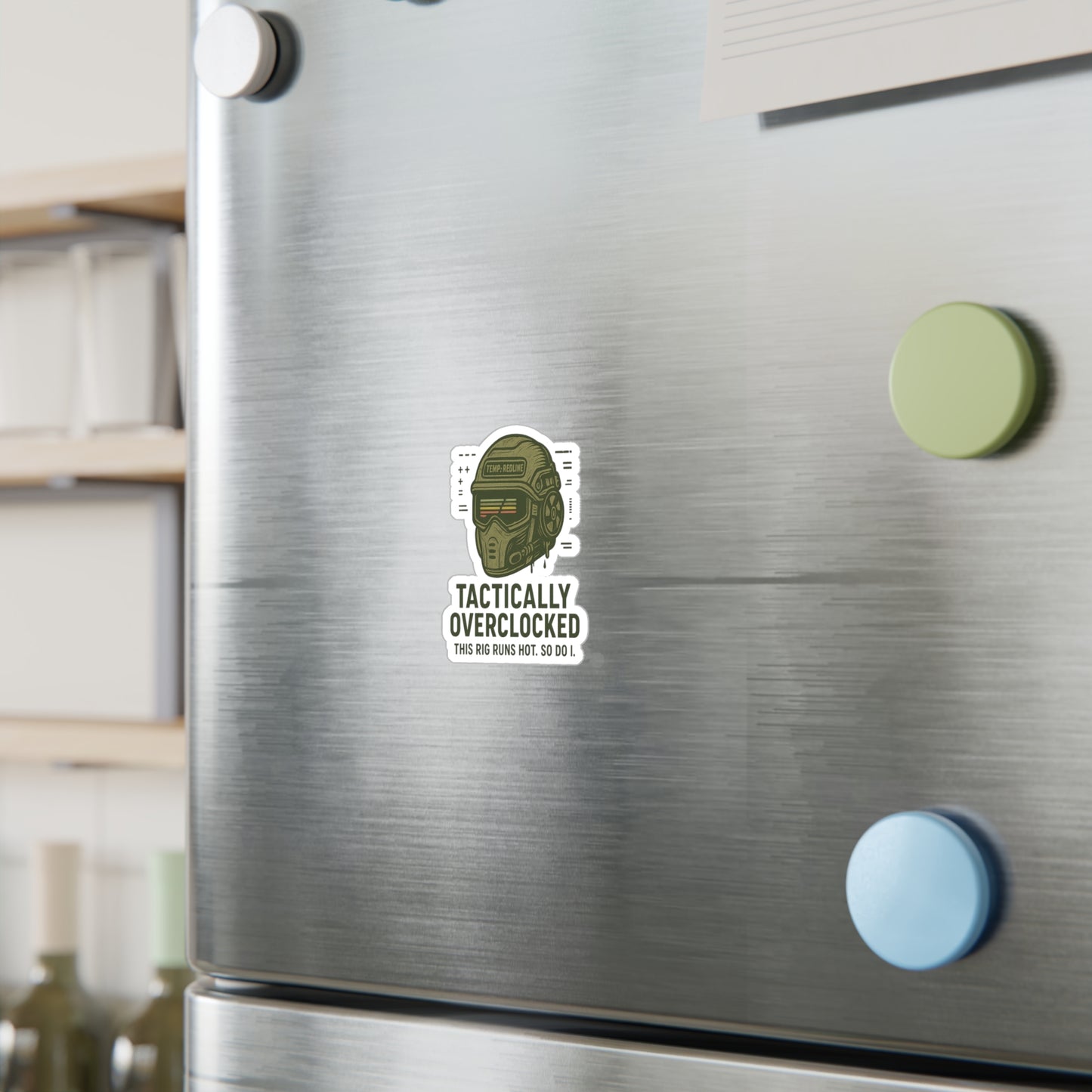 Tactically Overclocked Vinyl Decal - Gamer Style Sticker for Tech Enthusiasts