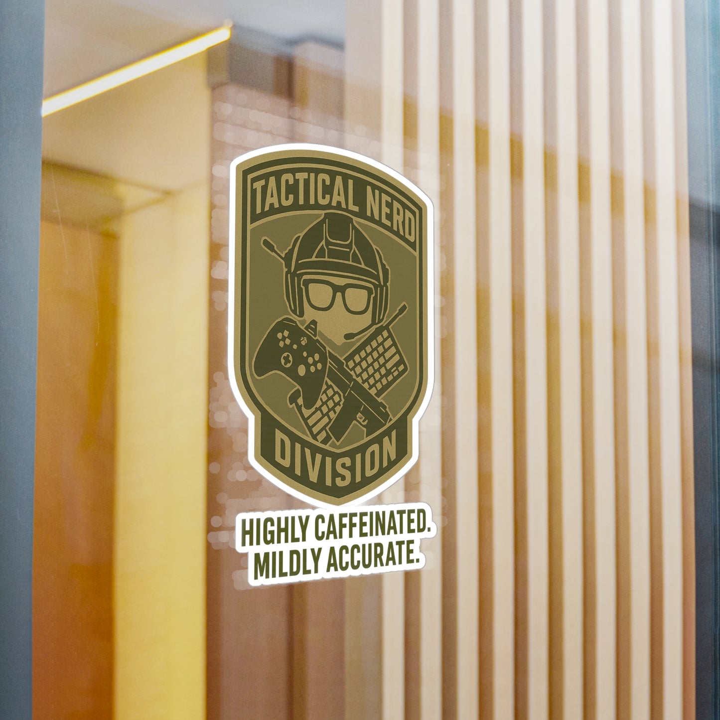 Tactical Nerd Kiss-Cut Vinyl Decals - Highly Caffeinated & Mildly Accurate