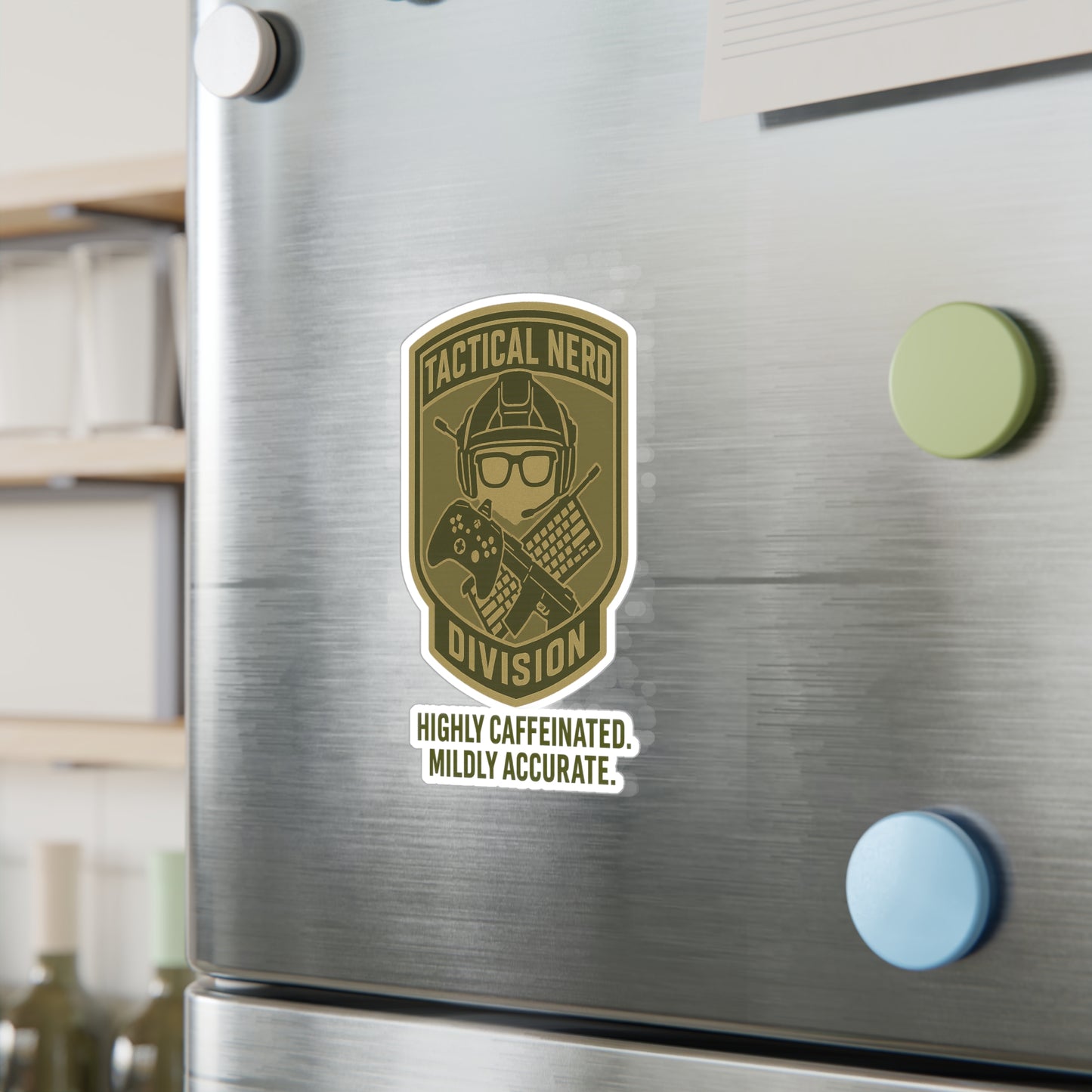Tactical Nerd Kiss-Cut Vinyl Decals - Highly Caffeinated & Mildly Accurate