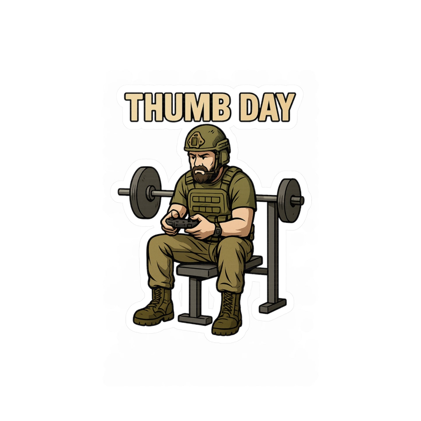 Thumb Day Kiss-Cut Vinyl Decals – Perfect for Fitness Enthusiasts