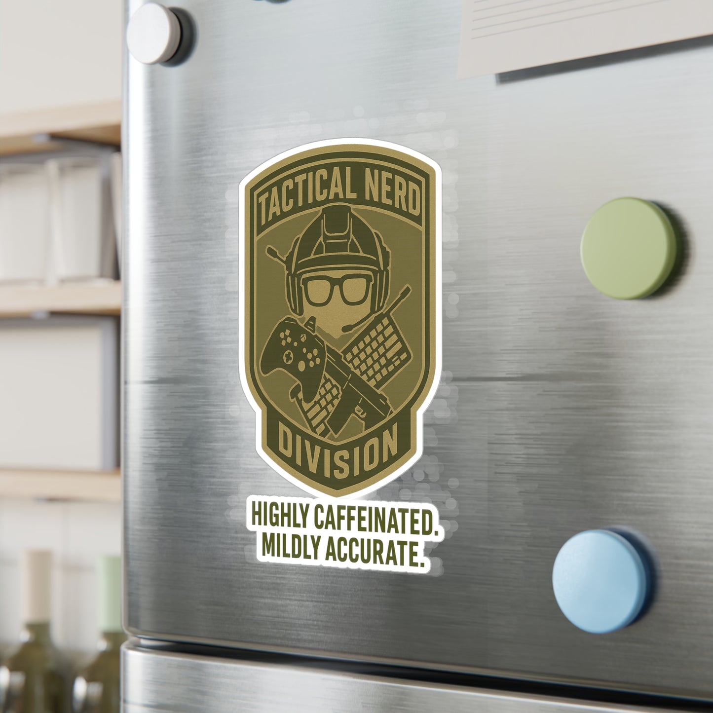 Tactical Nerd Kiss-Cut Vinyl Decals - Highly Caffeinated & Mildly Accurate