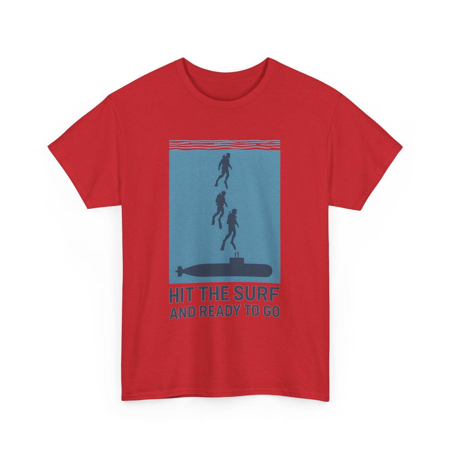 Hit the Surf Unisex Heavy Cotton Tee - Ideal for Beach Lovers and Adventurers If you know what we mean.  LOL