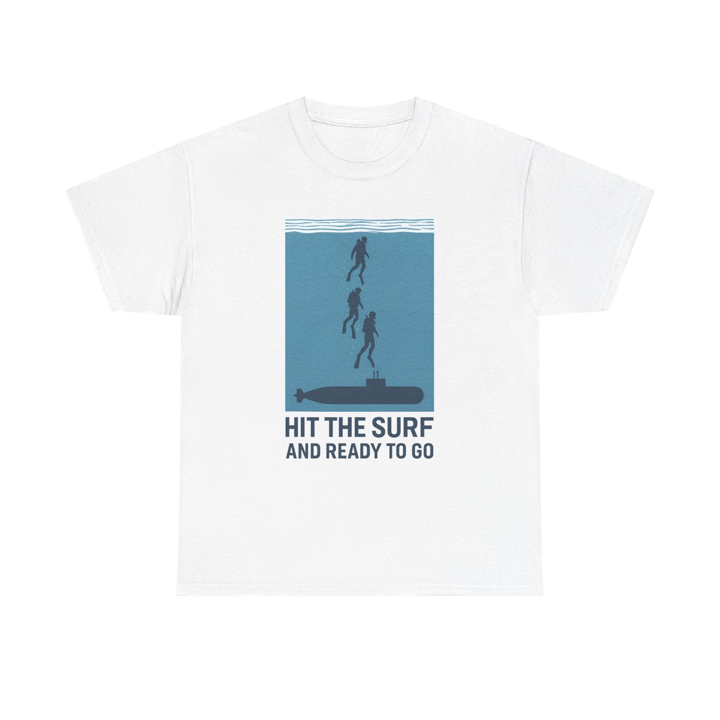 Hit the Surf Unisex Heavy Cotton Tee - Ideal for Beach Lovers and Adventurers If you know what we mean.  LOL