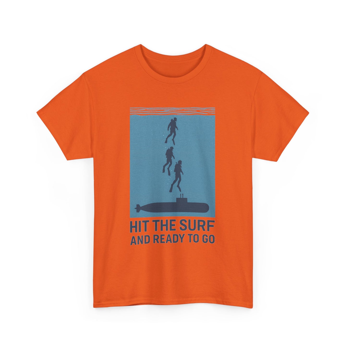Hit the Surf Unisex Heavy Cotton Tee - Ideal for Beach Lovers and Adventurers If you know what we mean.  LOL