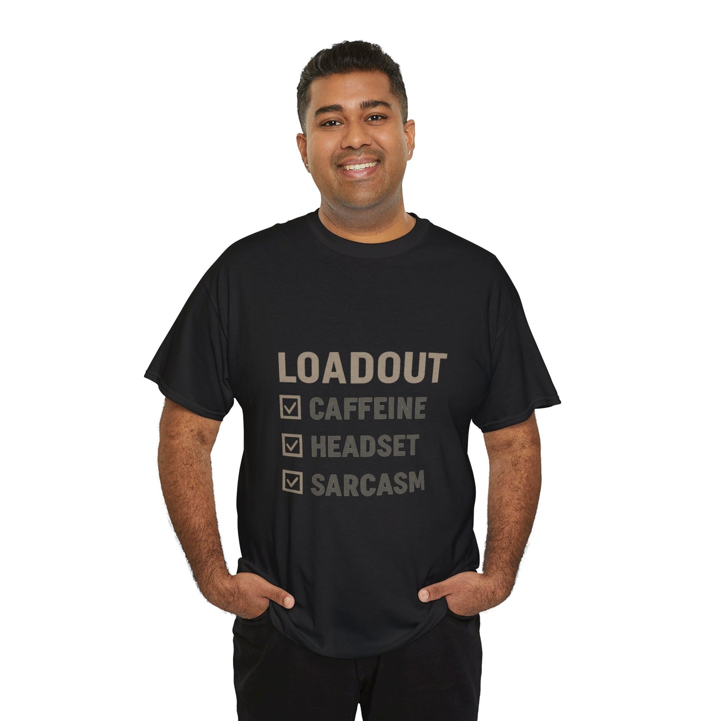 Loadout Checklist - Unisex Heavy Cotton Tee - Perfect for Gamers & Sarcasm Lovers