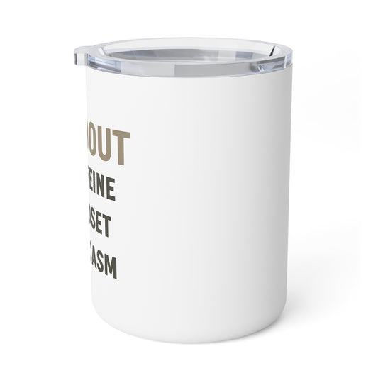 Funny Insulated Coffee Mug - Loadout Checklist for Caffeine, Headset, Sarcasm