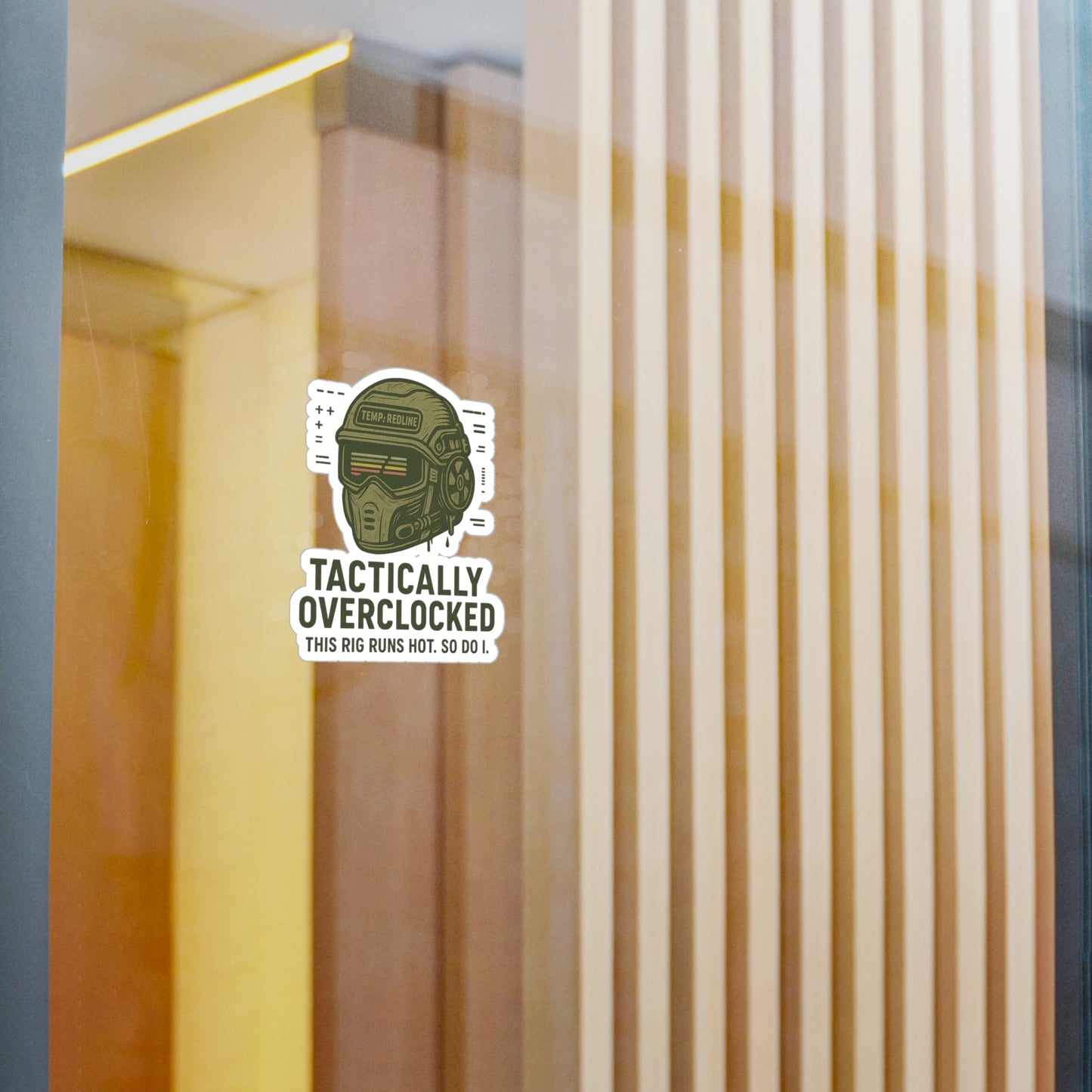 Tactically Overclocked Vinyl Decal - Gamer Style Sticker for Tech Enthusiasts