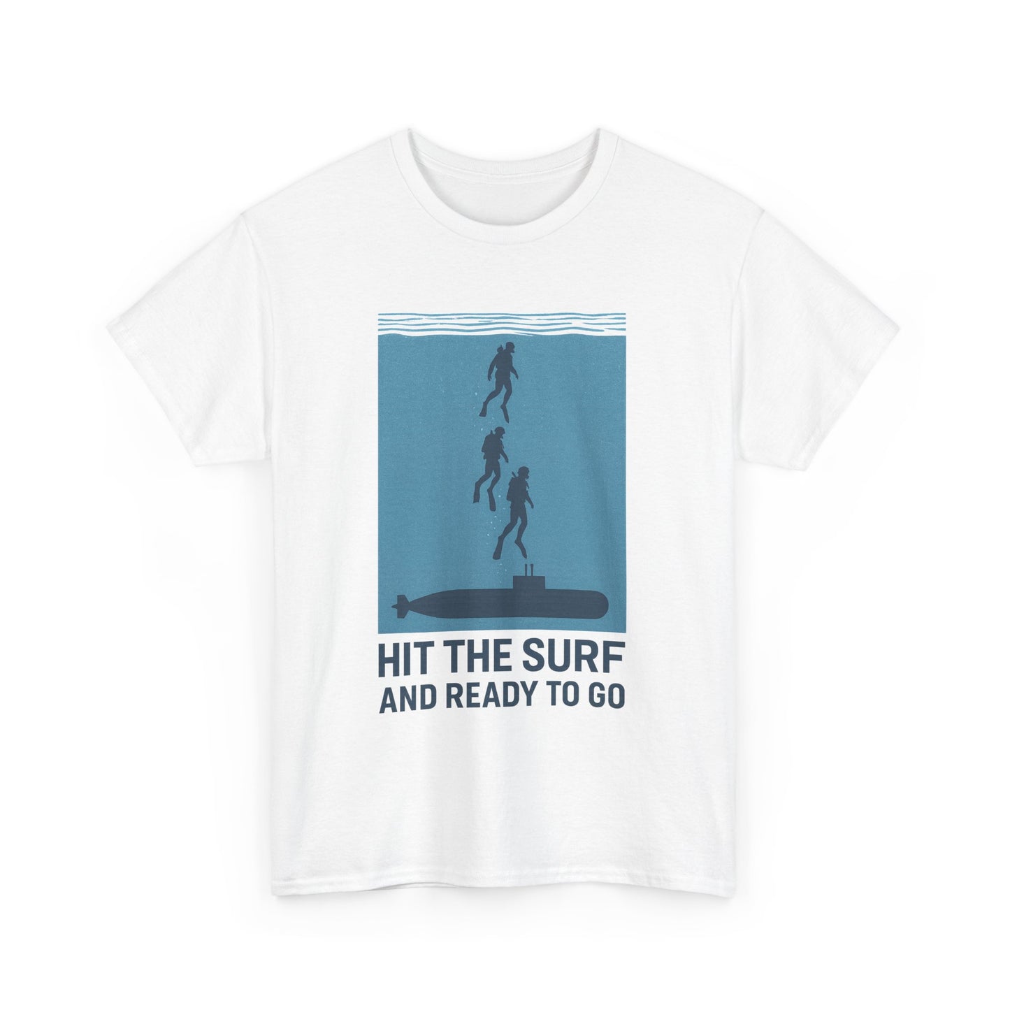 Hit the Surf Unisex Heavy Cotton Tee - Ideal for Beach Lovers and Adventurers If you know what we mean.  LOL