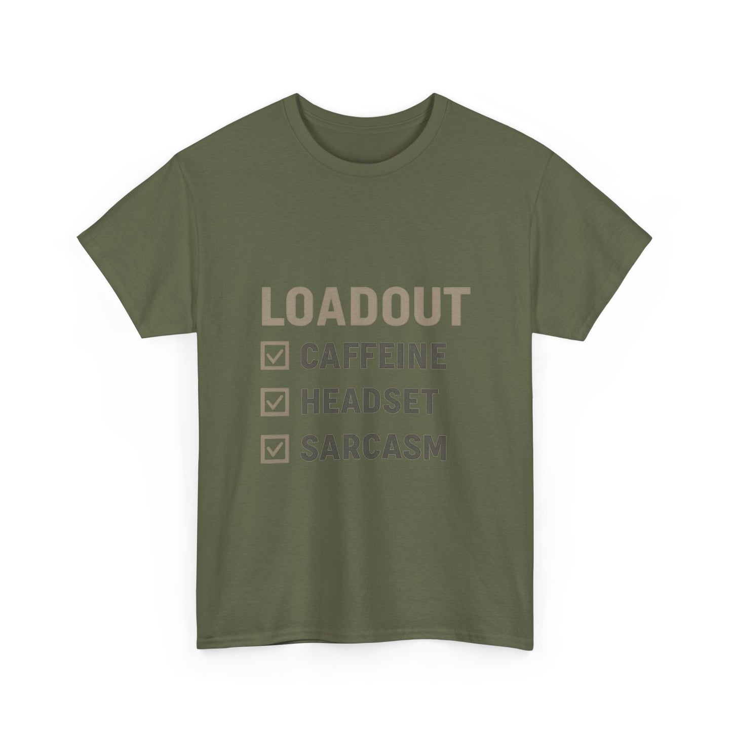 Loadout Checklist - Unisex Heavy Cotton Tee - Perfect for Gamers & Sarcasm Lovers