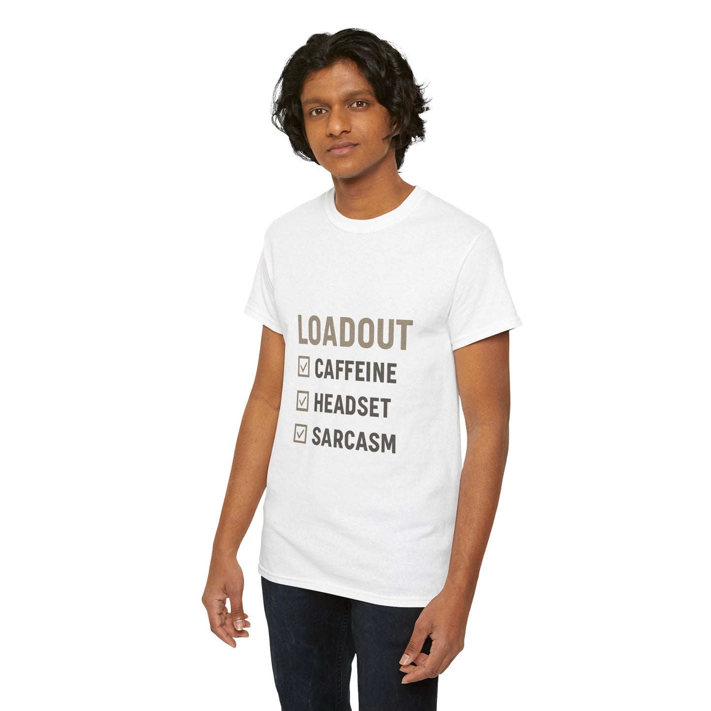 Loadout Checklist - Unisex Heavy Cotton Tee - Perfect for Gamers & Sarcasm Lovers