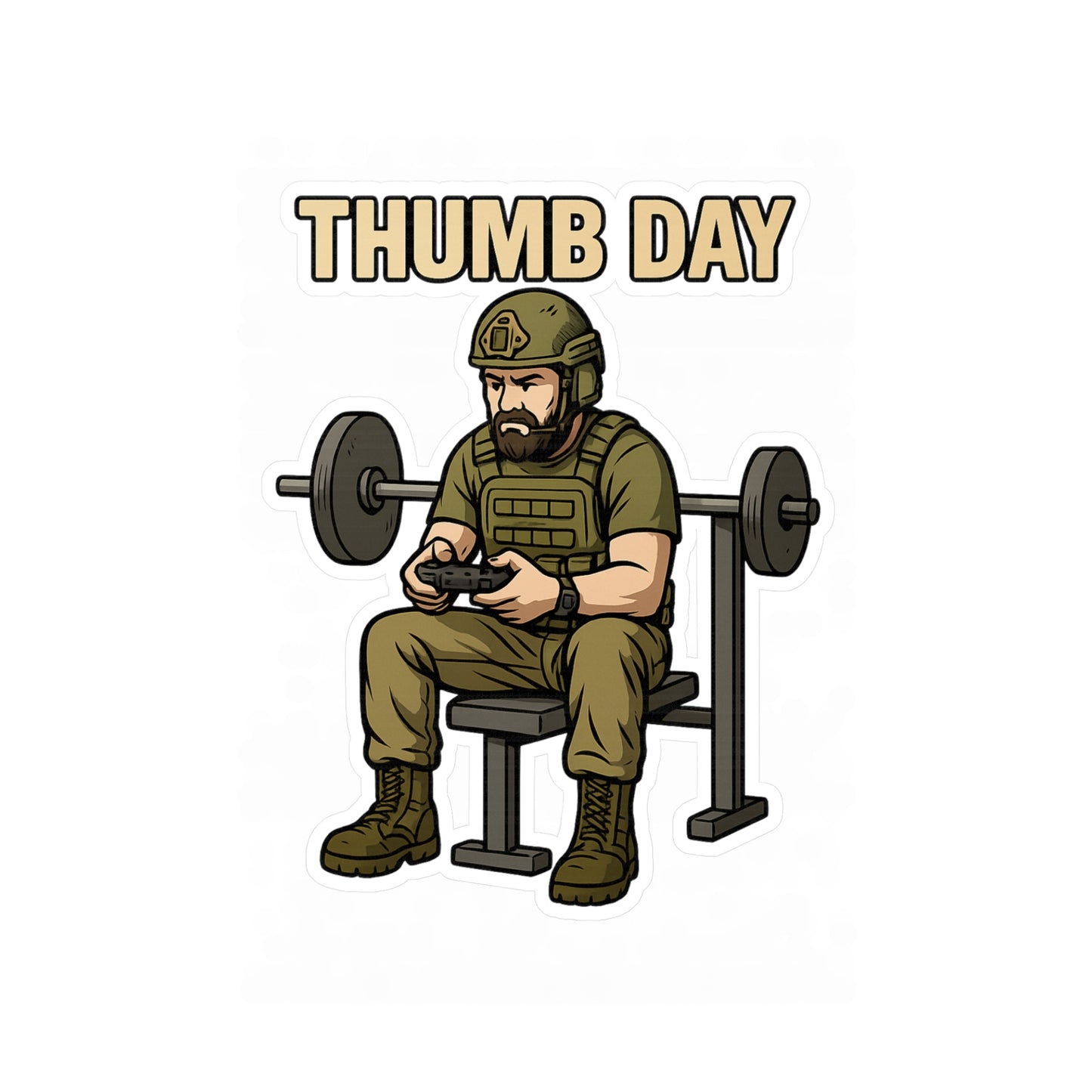 Thumb Day Kiss-Cut Vinyl Decals – Perfect for Fitness Enthusiasts