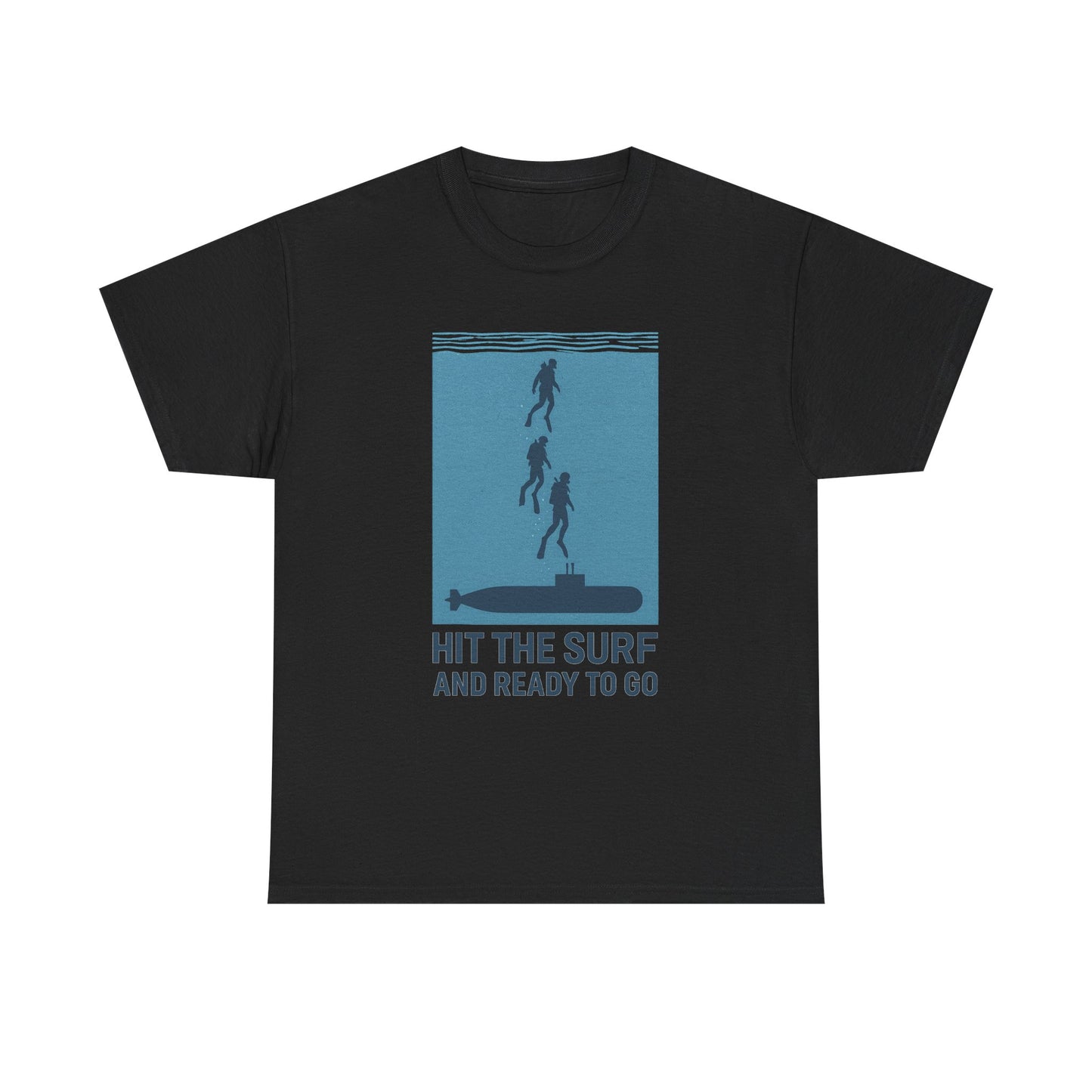 Hit the Surf Unisex Heavy Cotton Tee - Ideal for Beach Lovers and Adventurers If you know what we mean.  LOL