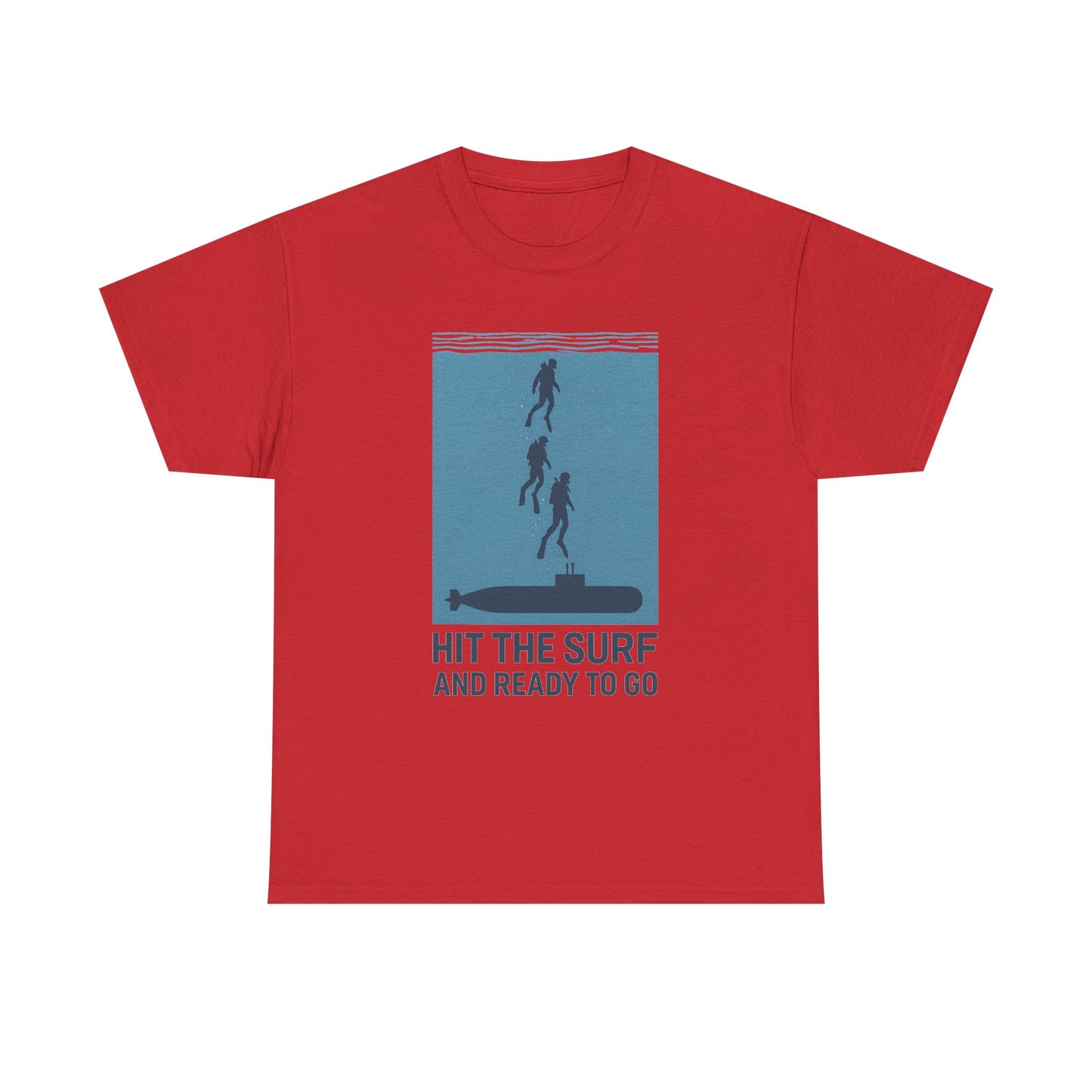 Hit the Surf Unisex Heavy Cotton Tee - Ideal for Beach Lovers and Adventurers If you know what we mean.  LOL