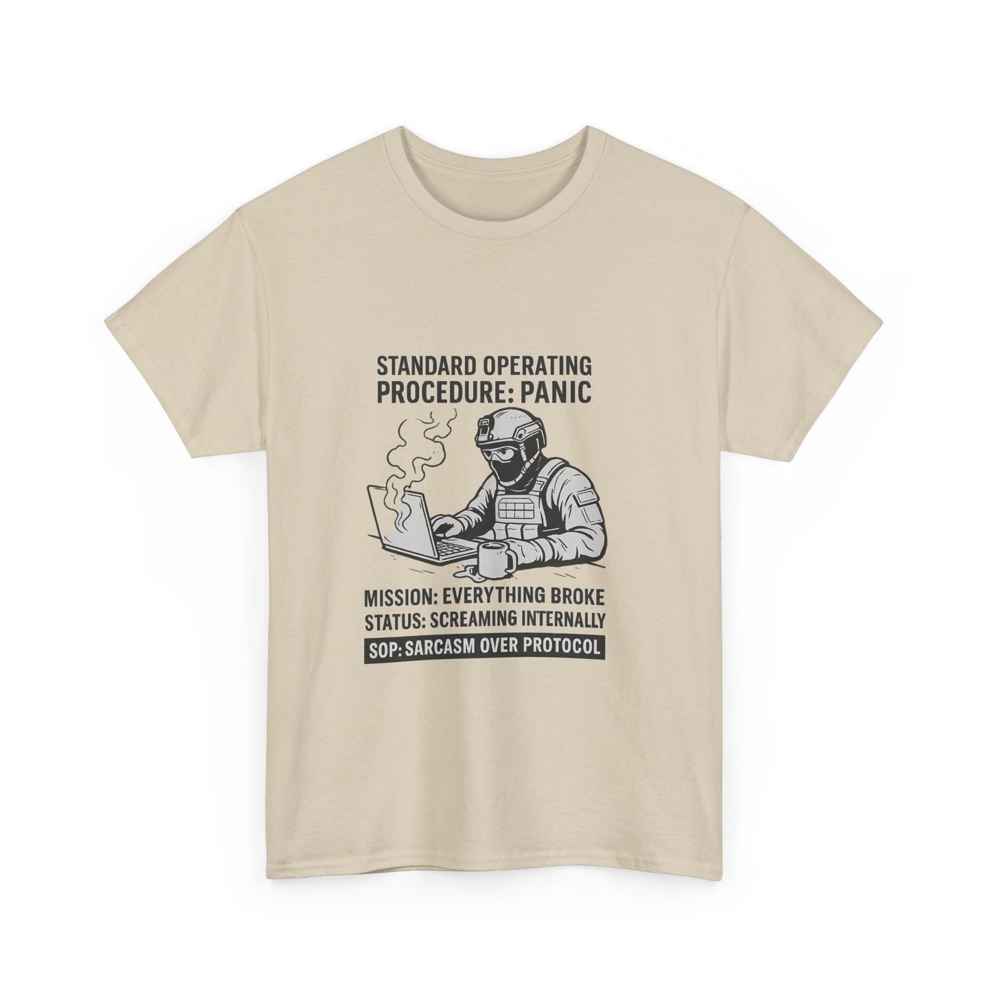 Funny Unisex Heavy Cotton Tee - SOP: Panic