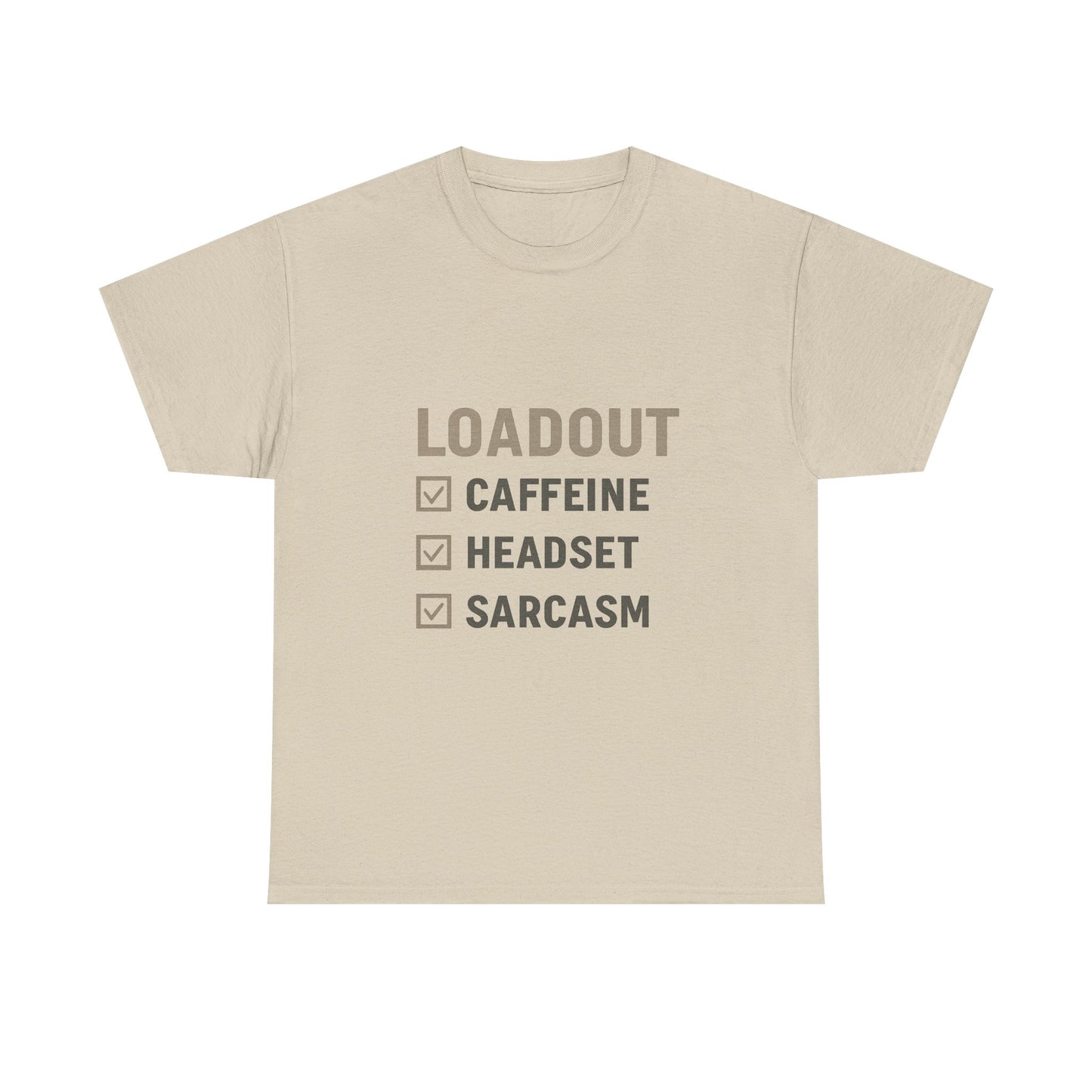 Loadout Checklist - Unisex Heavy Cotton Tee - Perfect for Gamers & Sarcasm Lovers
