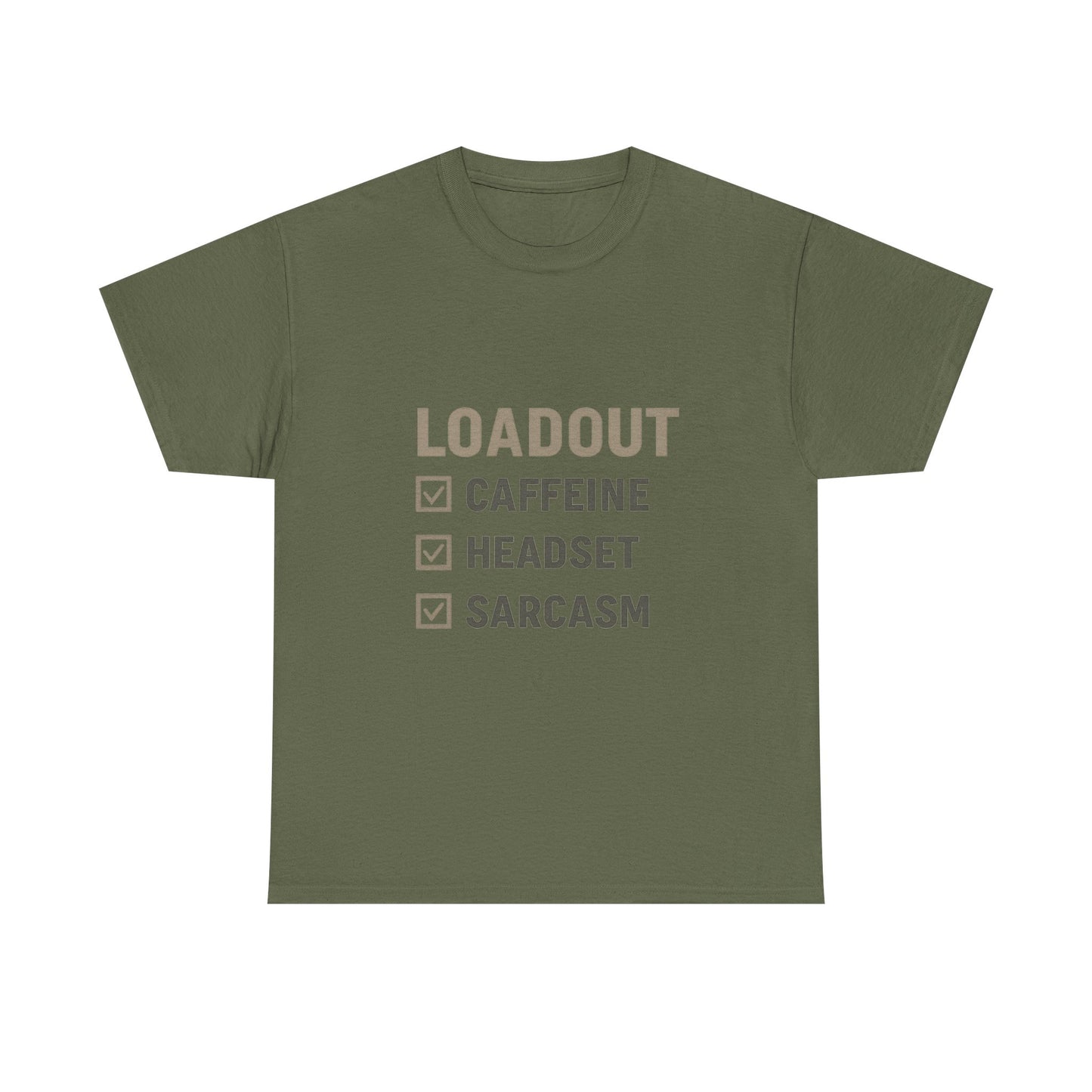 Loadout Checklist - Unisex Heavy Cotton Tee - Perfect for Gamers & Sarcasm Lovers