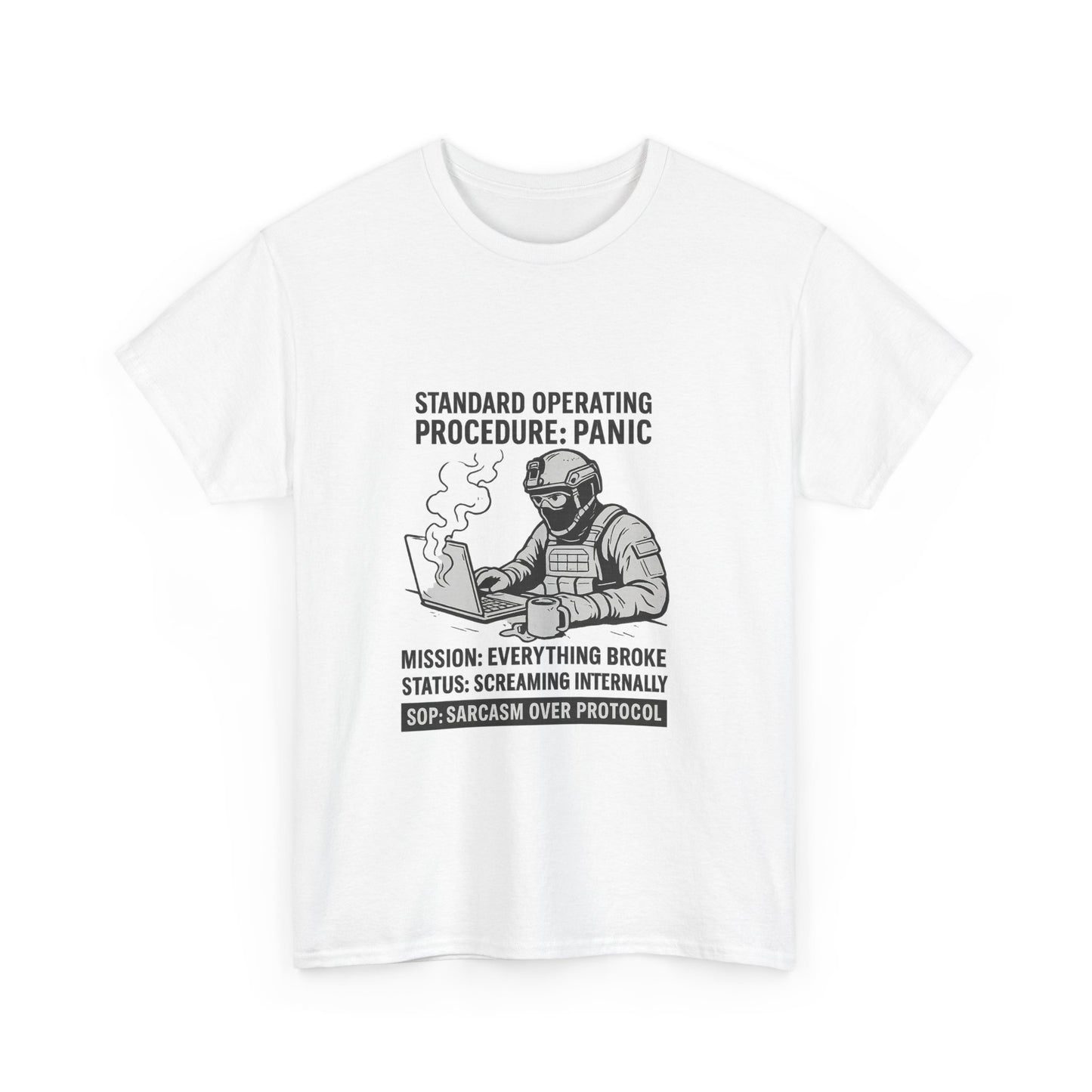 Funny Unisex Heavy Cotton Tee - SOP: Panic