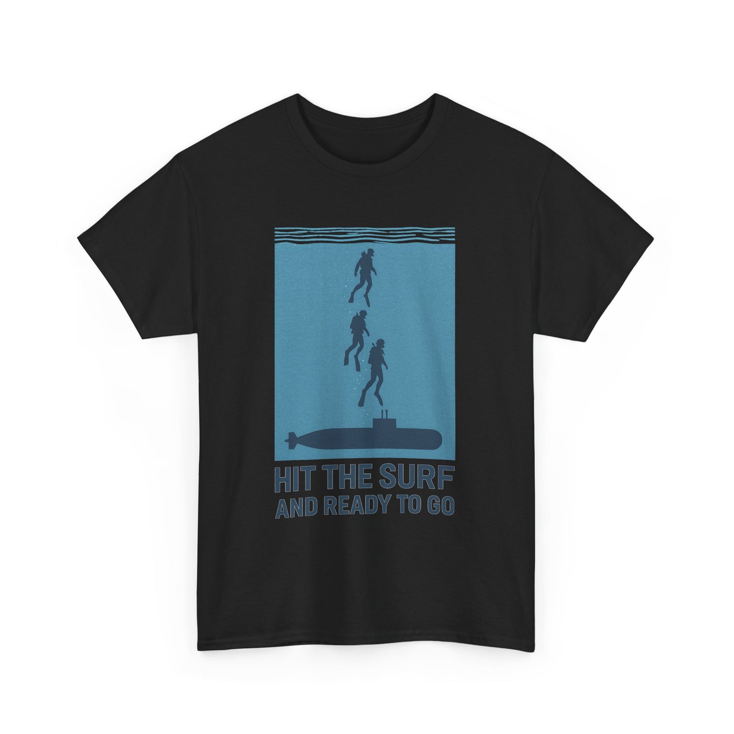 Hit the Surf Unisex Heavy Cotton Tee - Ideal for Beach Lovers and Adventurers If you know what we mean.  LOL