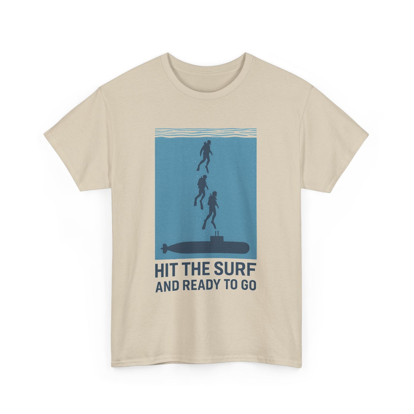 Hit the Surf Unisex Heavy Cotton Tee - Ideal for Beach Lovers and Adventurers If you know what we mean.  LOL