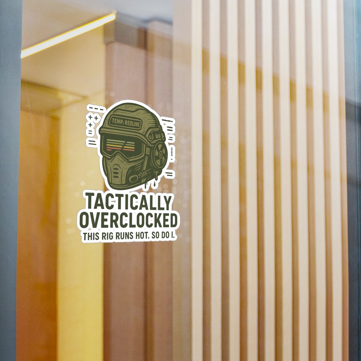 Tactically Overclocked Vinyl Decal - Gamer Style Sticker for Tech Enthusiasts