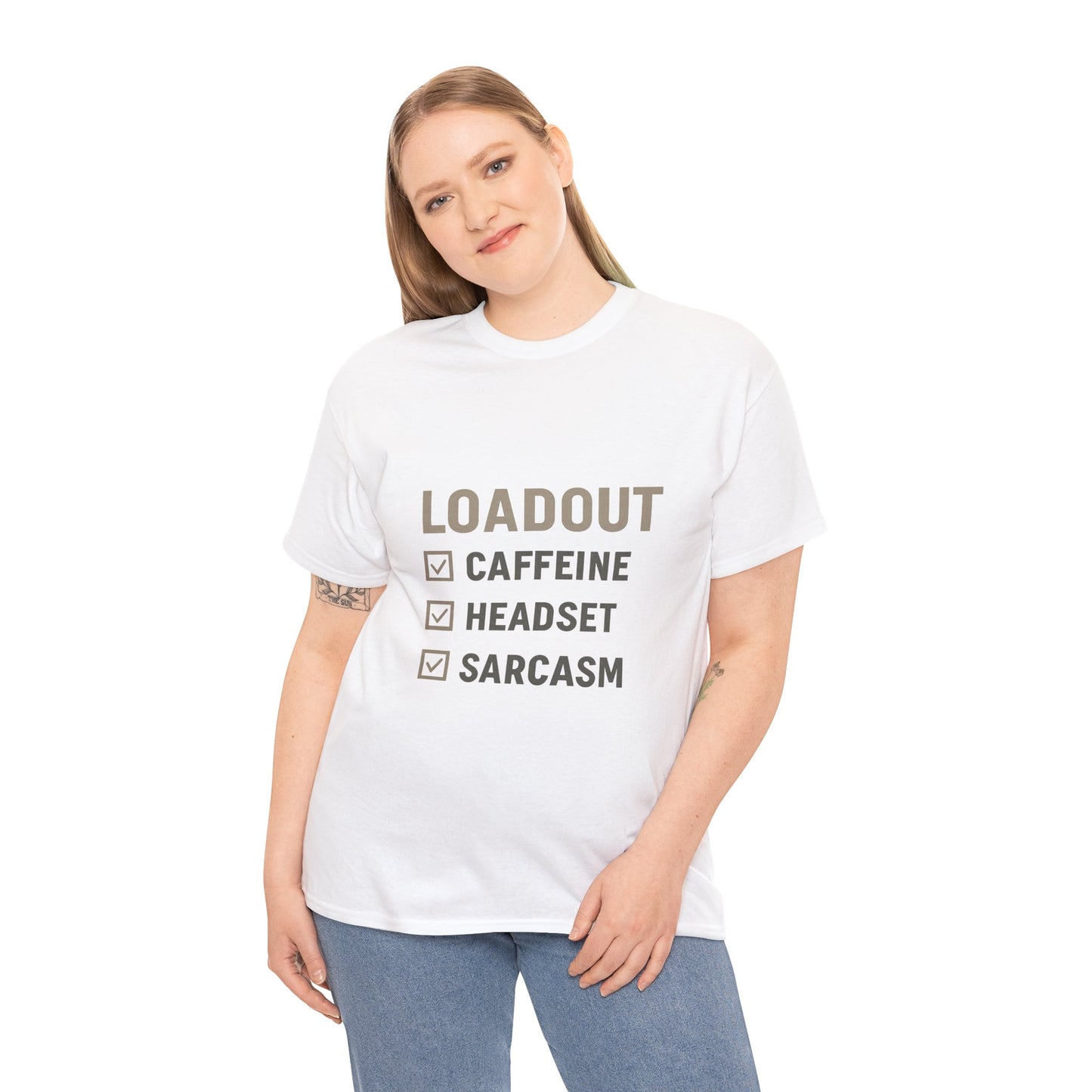 Loadout Checklist - Unisex Heavy Cotton Tee - Perfect for Gamers & Sarcasm Lovers