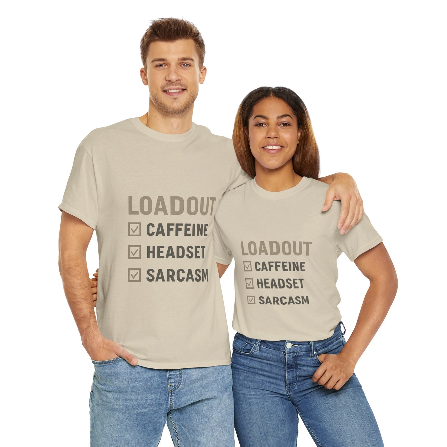 Loadout Checklist - Unisex Heavy Cotton Tee - Perfect for Gamers & Sarcasm Lovers