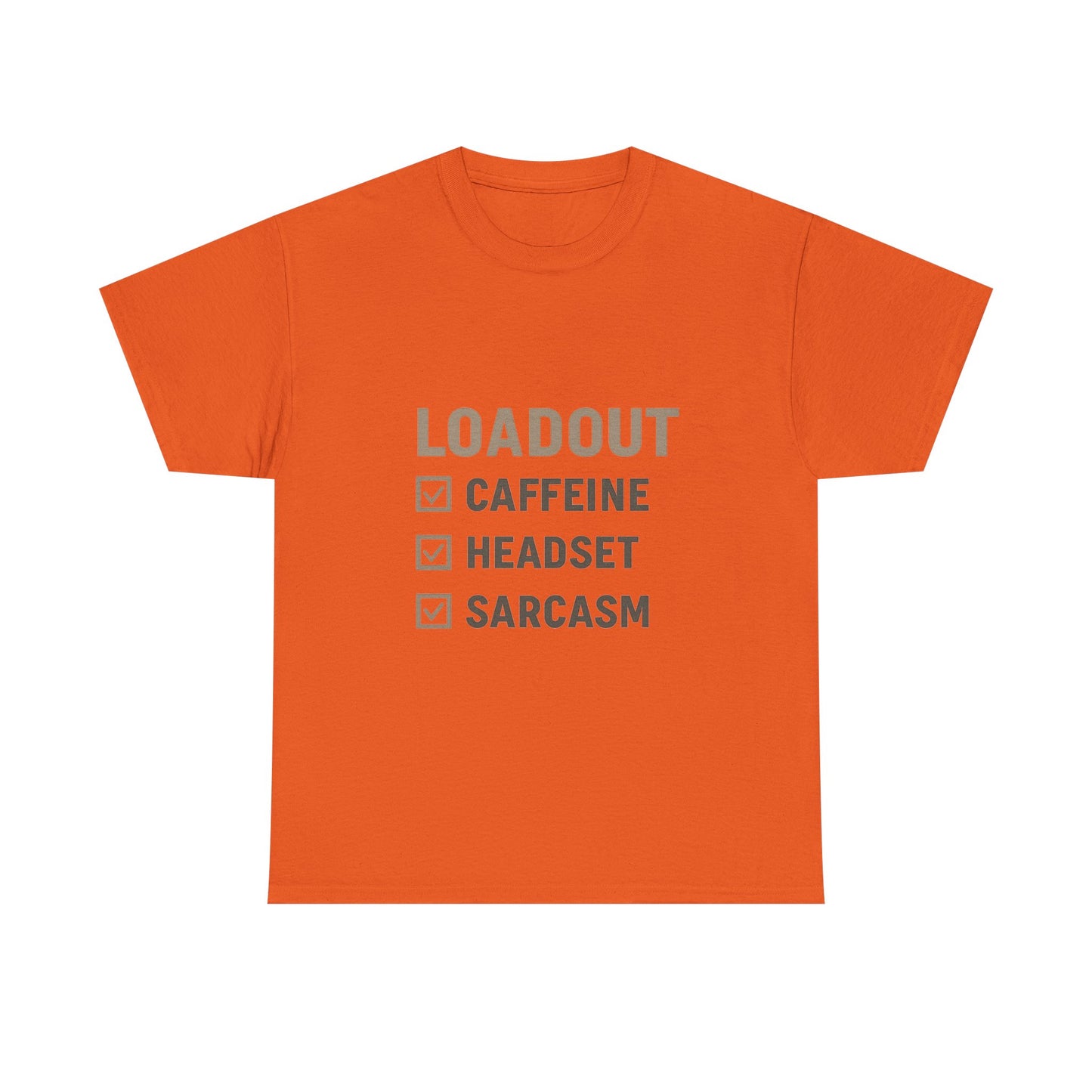 Loadout Checklist - Unisex Heavy Cotton Tee - Perfect for Gamers & Sarcasm Lovers