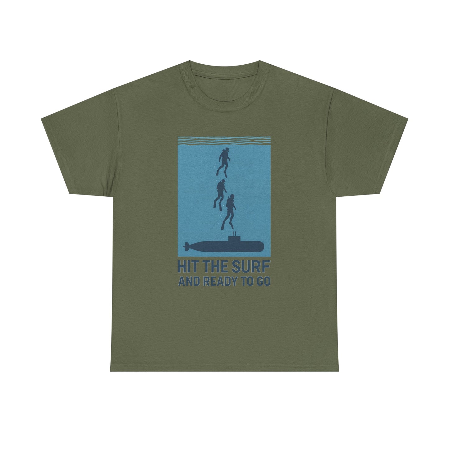 Hit the Surf Unisex Heavy Cotton Tee - Ideal for Beach Lovers and Adventurers If you know what we mean.  LOL