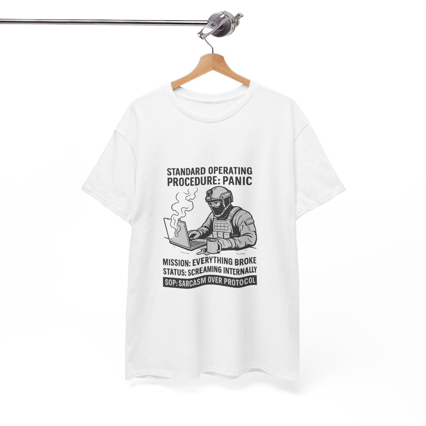 Funny Unisex Heavy Cotton Tee - SOP: Panic