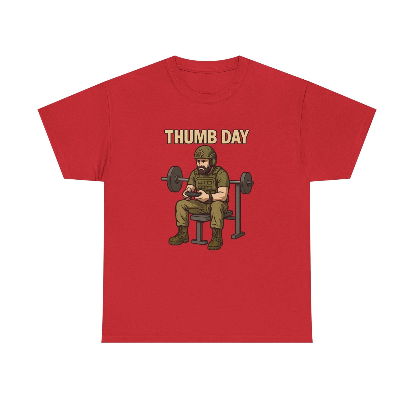 'Thumb Day' - Funny Gym Humor 100% Cotton Tee
