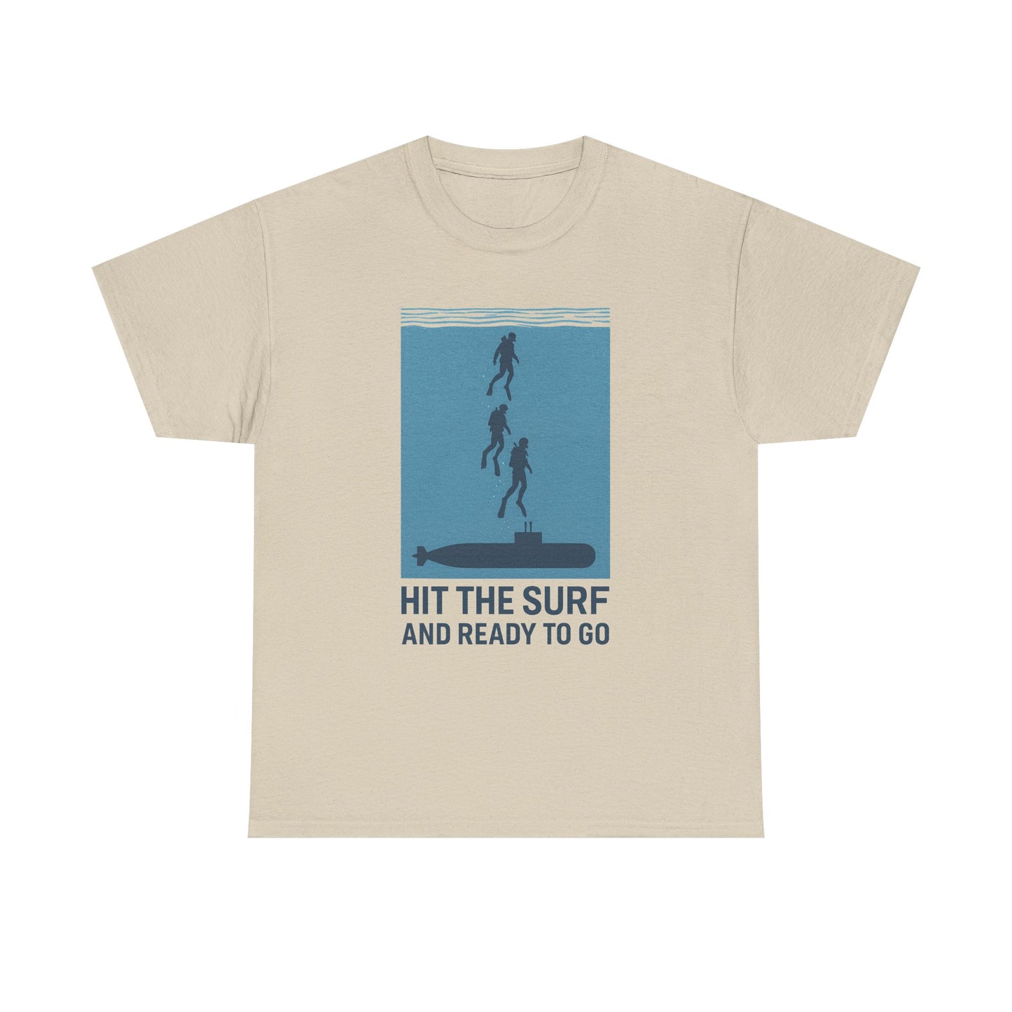 Hit the Surf Unisex Heavy Cotton Tee - Ideal for Beach Lovers and Adventurers If you know what we mean.  LOL